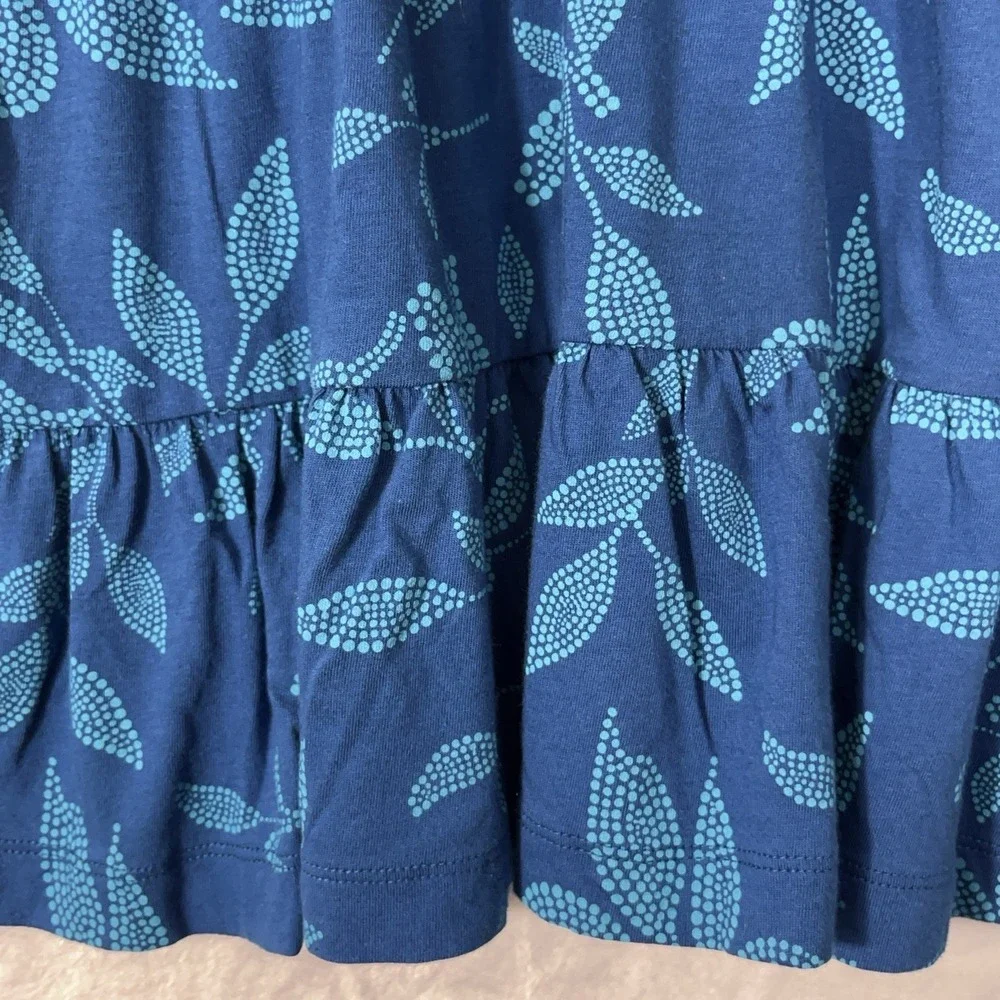 New J Crew Crewcuts‎ Girls Blue Floral Cotton Sundress Bow Smocked Sz 4